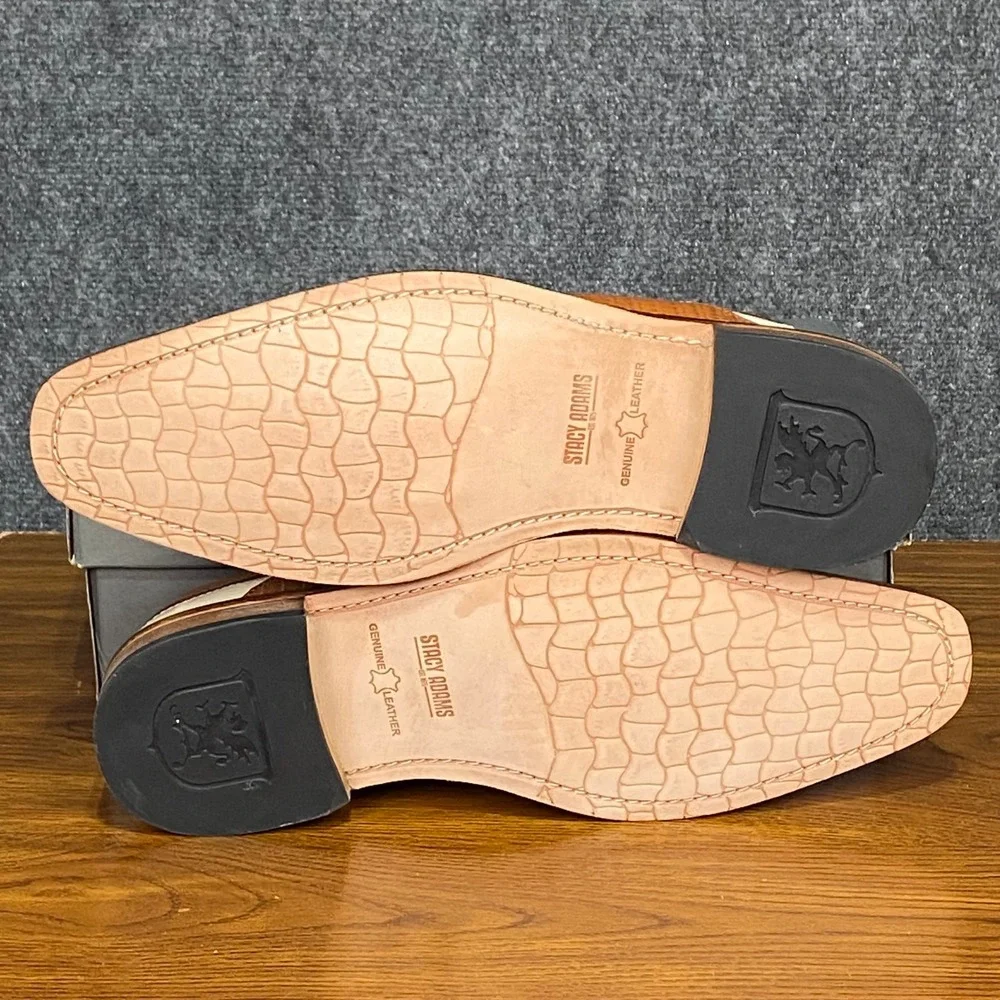Stacy Adams‎ Gallinari Brown Multi Leather Oxford Dress Shoes Mens Size 10M NIB
